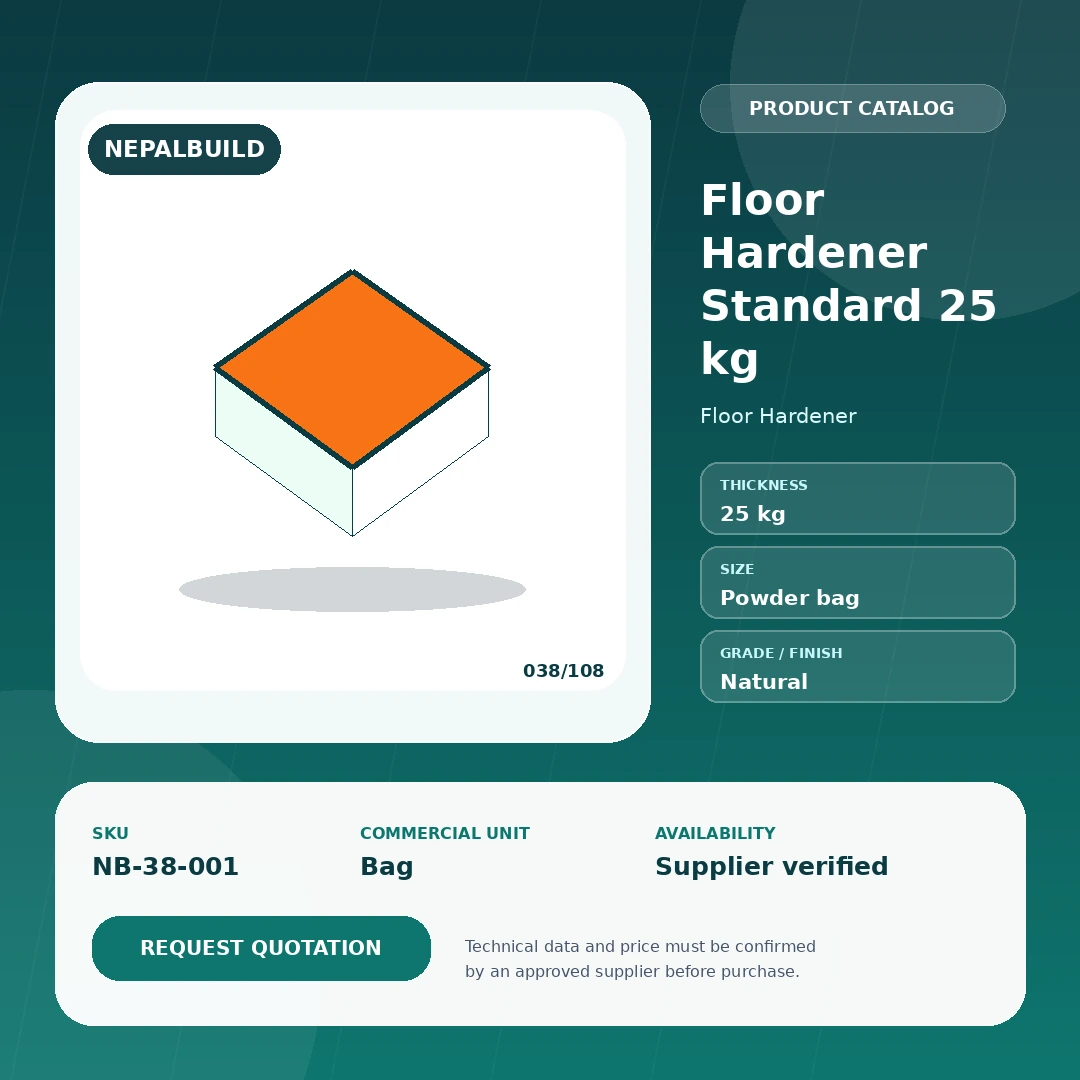 Floor Hardener Standard 25 kg - NepalBuild Catalog Reference Floor Hardener - view 1 | NepalBuild